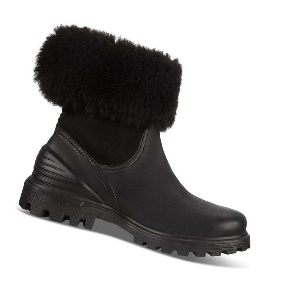 Women's Ecco Tredtray Mid-cut Slip-on Boots Black | USA 54AHK